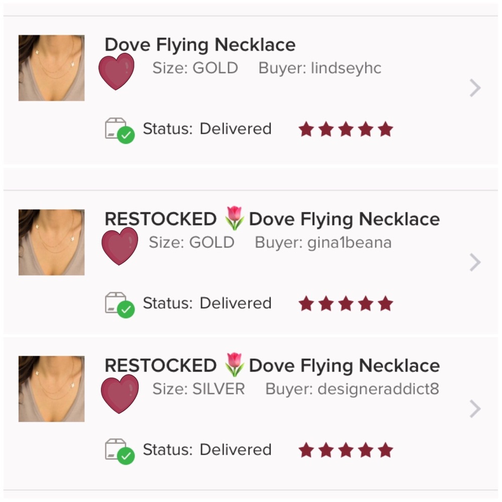 ♡ Dove Flying Necklace - Picture 7 of 8